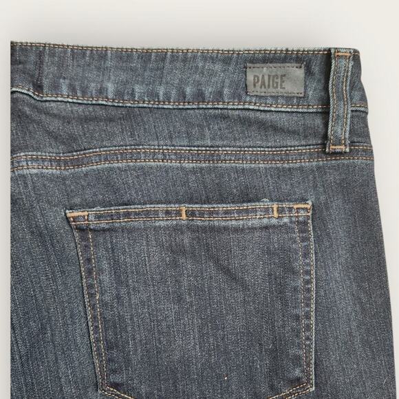 Paige Jeans Women's Sz 33" High Rise Manhattan Straight Frayed Hem Stretch - Picture 8 of 12